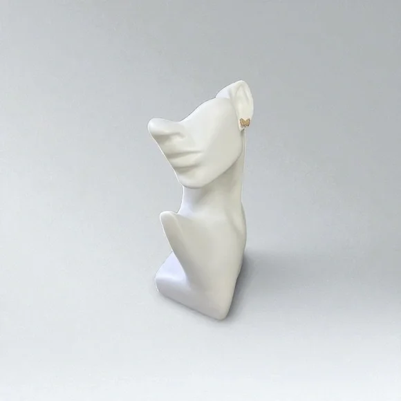 Gorgeous Gold Butterfly Earrings - Picture 3 of 5